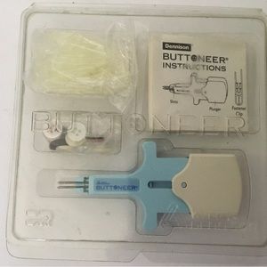 Button fastener. Buttoneer. Complete set in package. New. Manual included